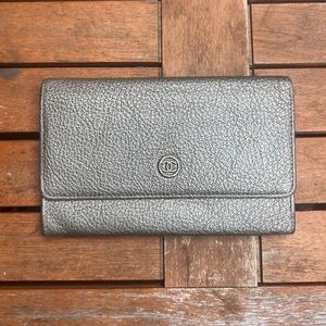 Authentic Chanel Silver Snap Wallet EXCELLENT CONDITION